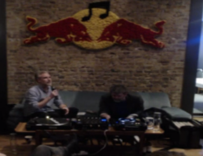 Photo of set James Murphy's Red Bull Music Academy Lecture.