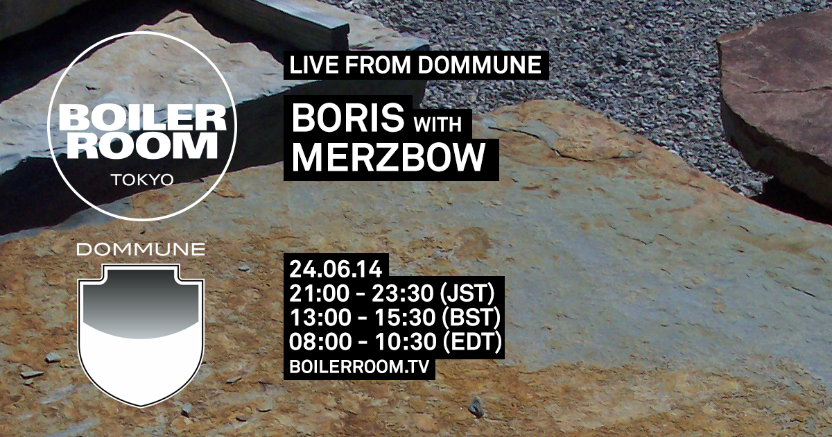 Tokyo x Dommune: Boris, Merzbow flyer