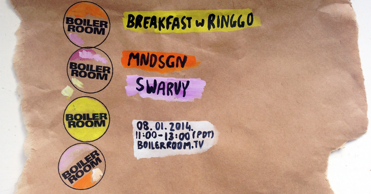 Breakfast with Ringgo: Mndsgn & Swarvy flyer
