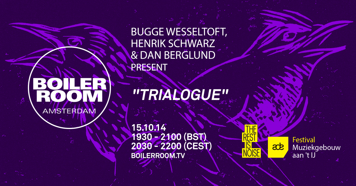 Bugge Wesseltoft, Henrik Schwarz & Dan Berglund flyer