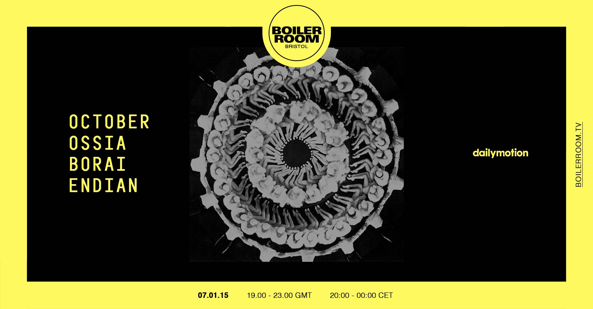 Bristol: October, Ossia, Borai & Endian flyer