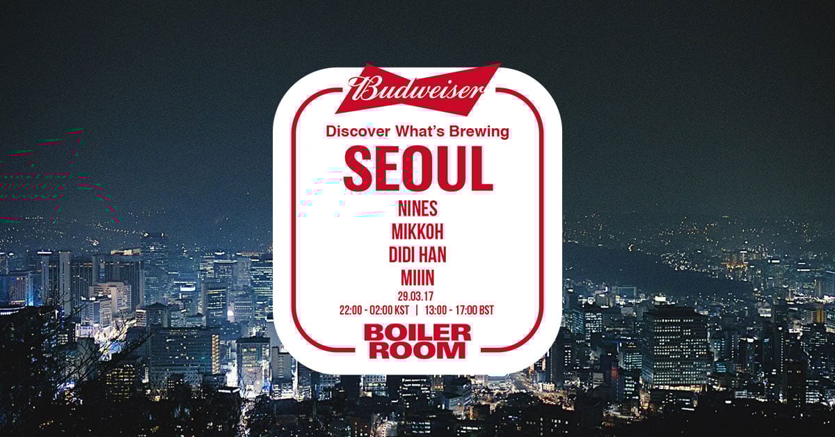 Boiler Room x Budweiser: Seoul flyer