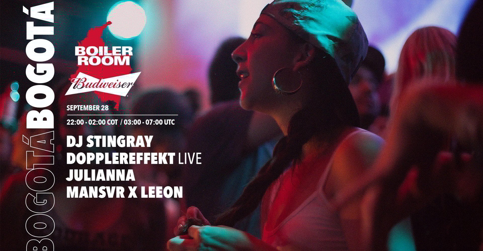 Boiler Room x Budweiser: Bogotá flyer
