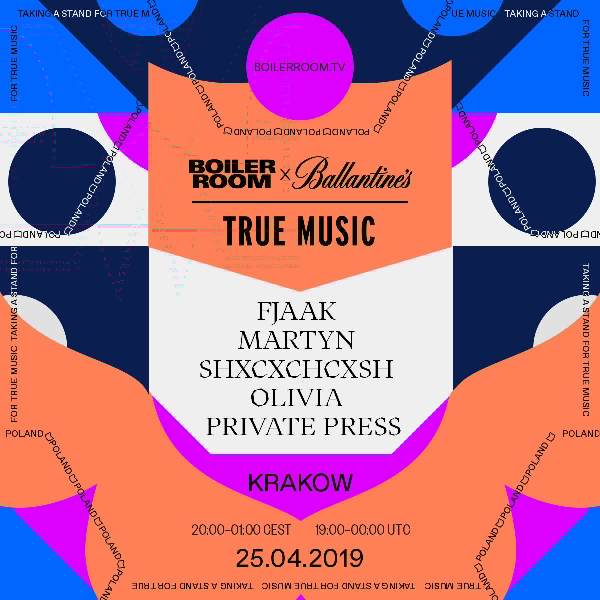 Boiler Room x Ballantine's True Music: Krakow 2019 flyer