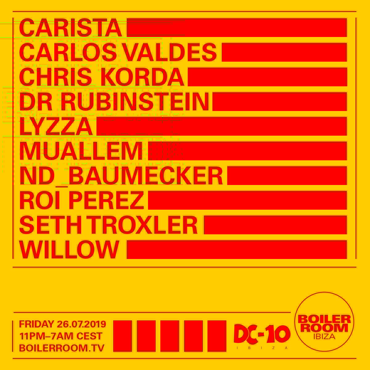 Boiler Room Ibiza: DC-10 flyer