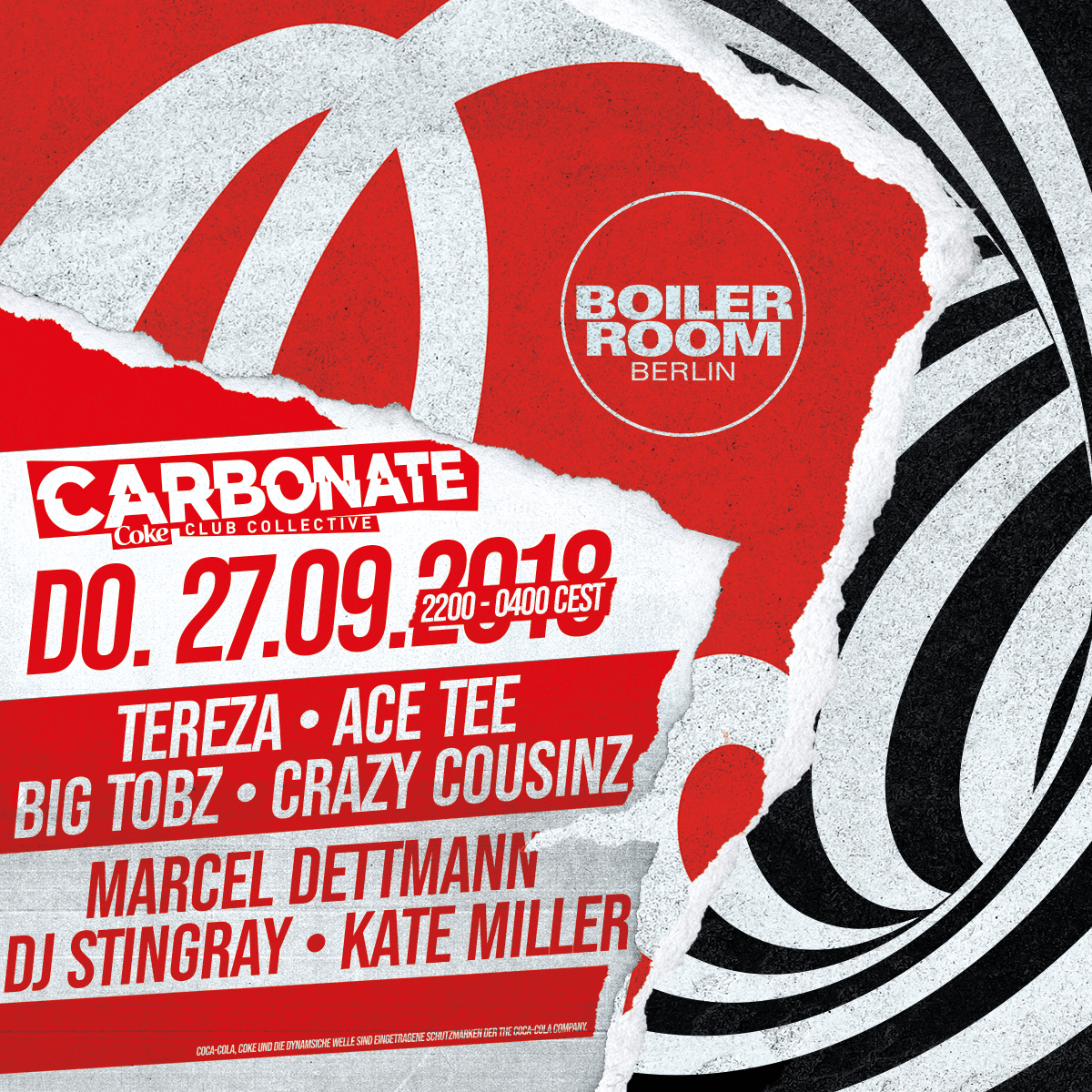 Boiler Room Berlin x Carbonate flyer