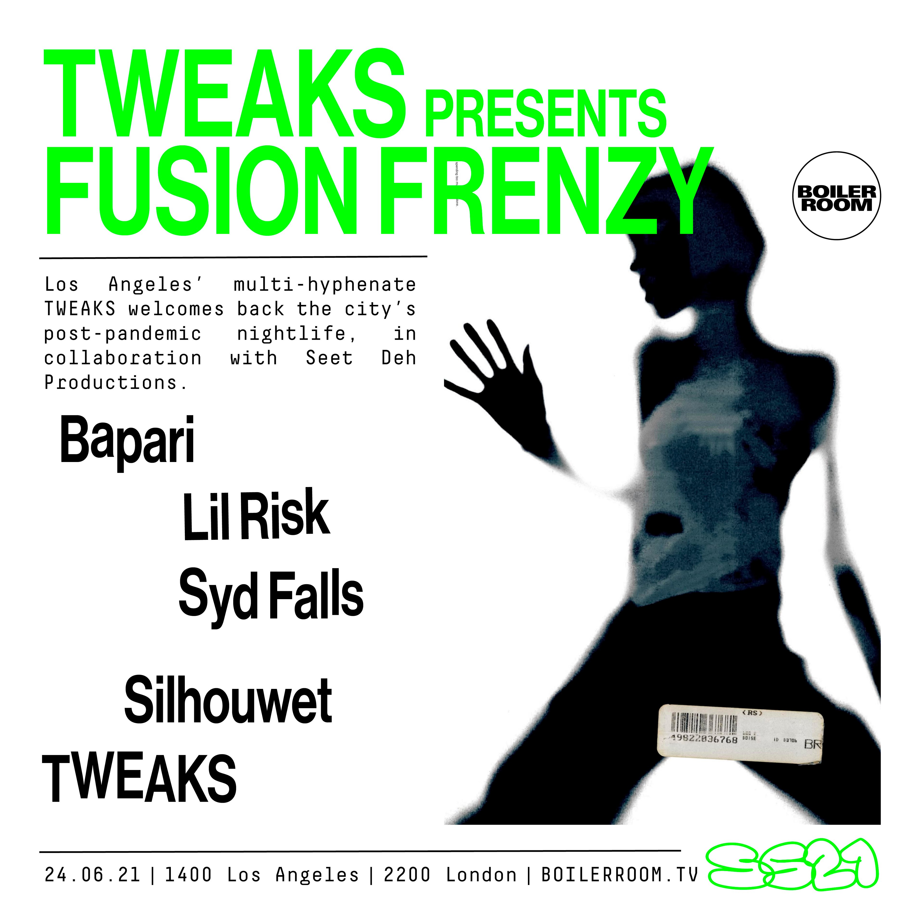 SS21: TWEAKS Presents Fusion Frenzy flyer