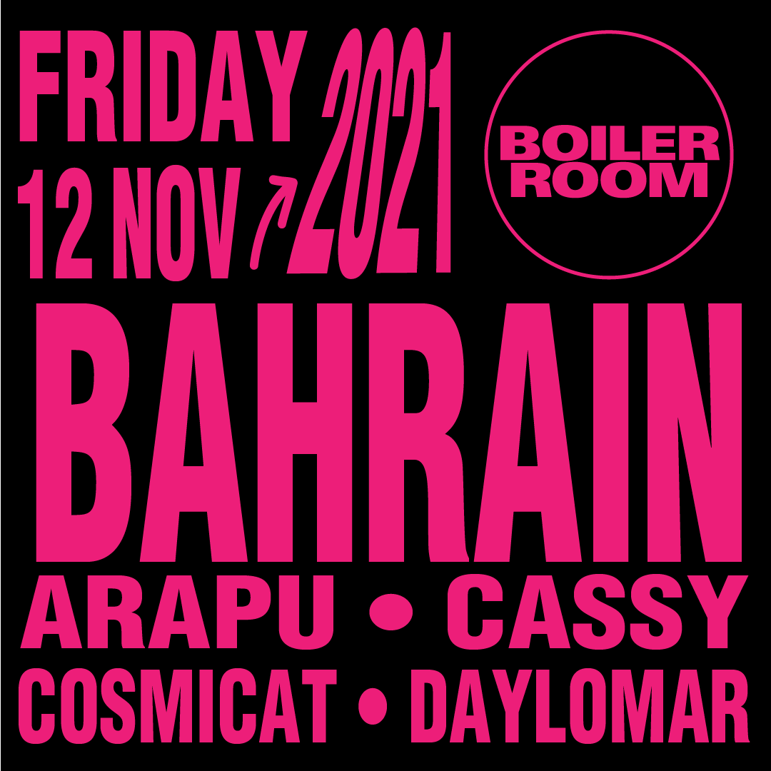 Boiler Room: Bahrain flyer