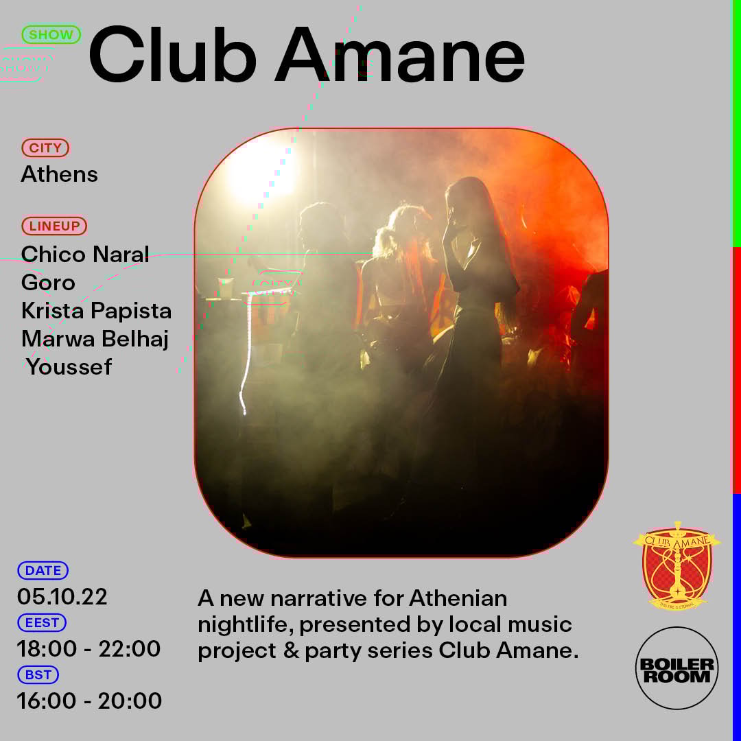 Boiler Room Athens: Club Amane flyer