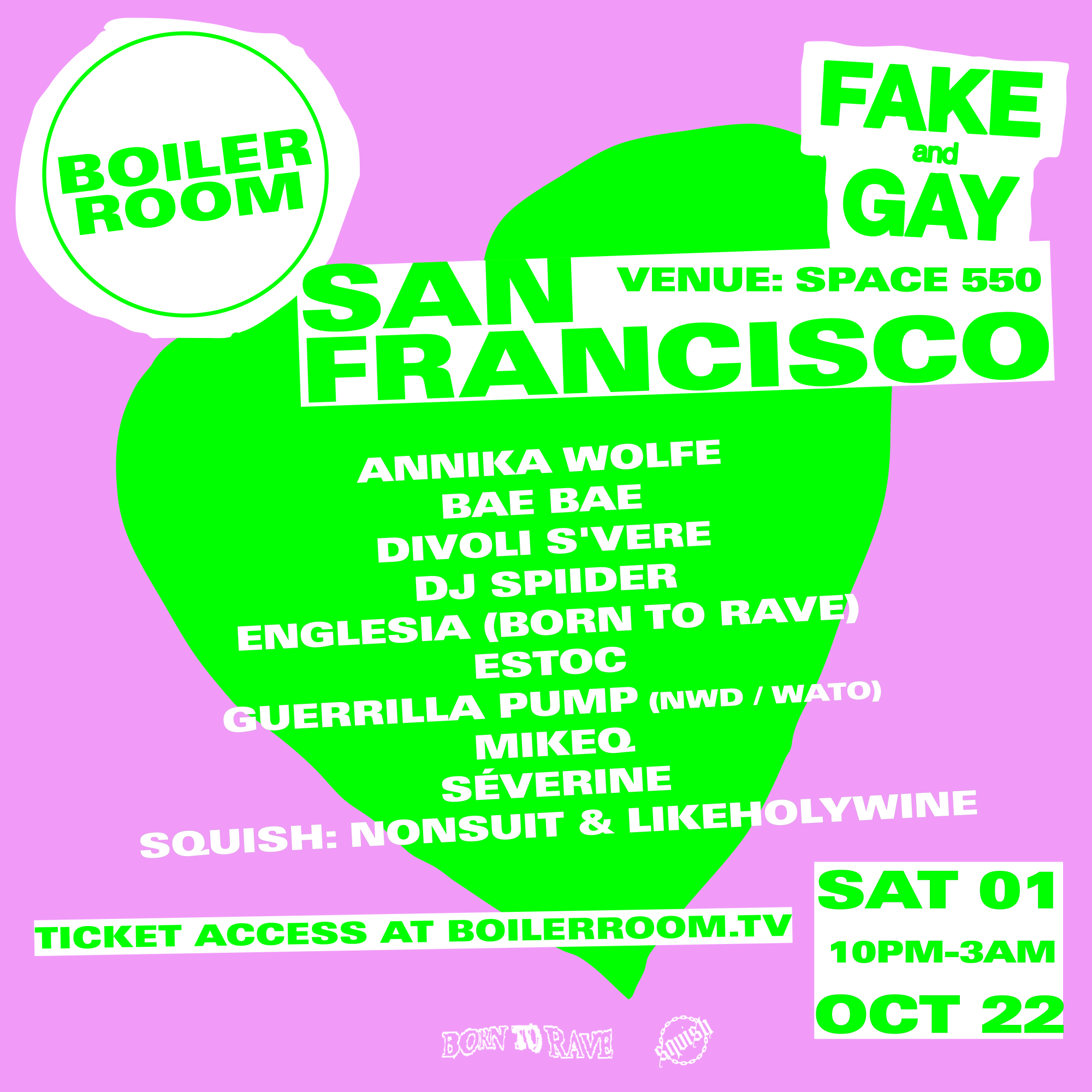 Boiler Room: San Francisco | Week 1 flyer