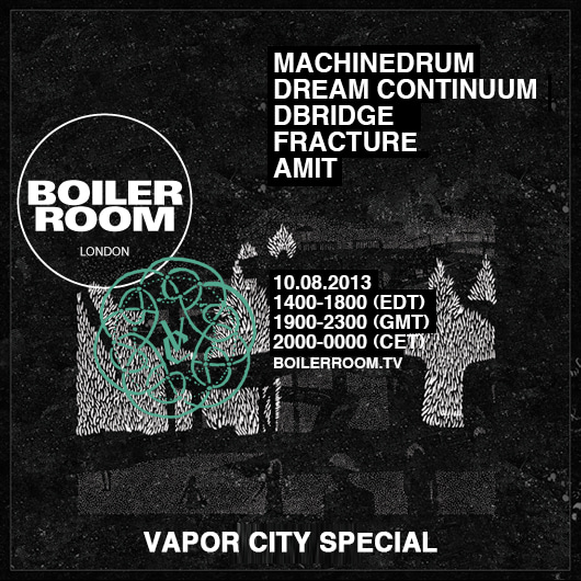 Flyer for event Machinedrum Vapor City Special (London edition).