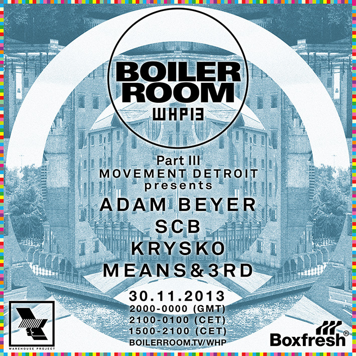 Flyer for event WHP13/ Adam Beyer, SCB, Krysko & Means&3rd.
