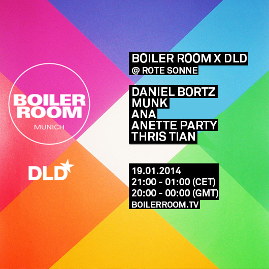 Flyer for event Boiler Room Munich x DLD.