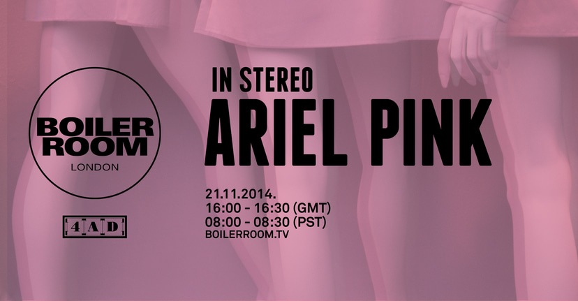 Flyer for event In Stereo: Ariel Pink .