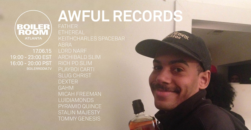 Flyer for event Awful Records.