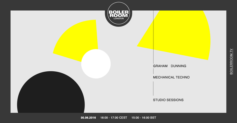 Flyer for event Graham Dunning: Mechanical Techno.
