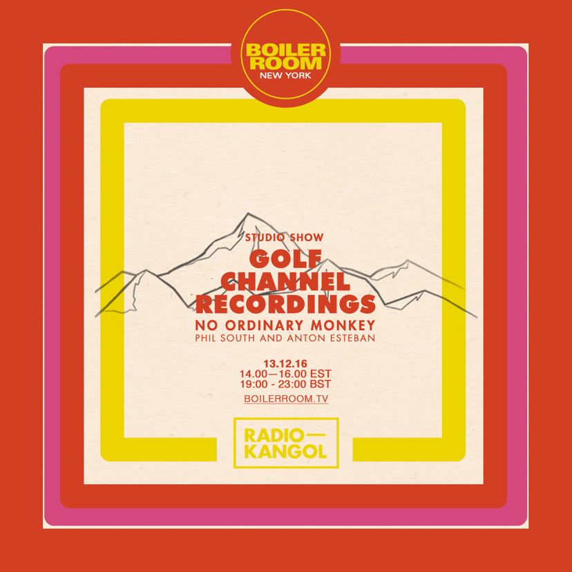 Flyer for event Golf Channel x Radio Kangol "Studio Session".