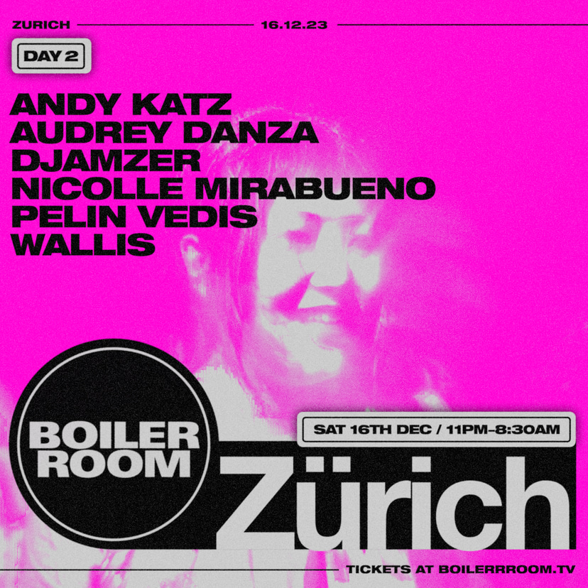 Flyer for event Boiler Room Zurich | Saturday.