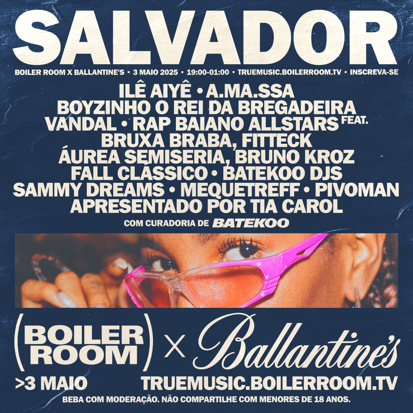 Flyer for event Batekoo presents Boiler Room x Ballantine's: Salvador.
