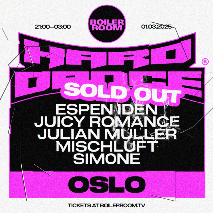 Flyer for event Hard Dance: Oslo.