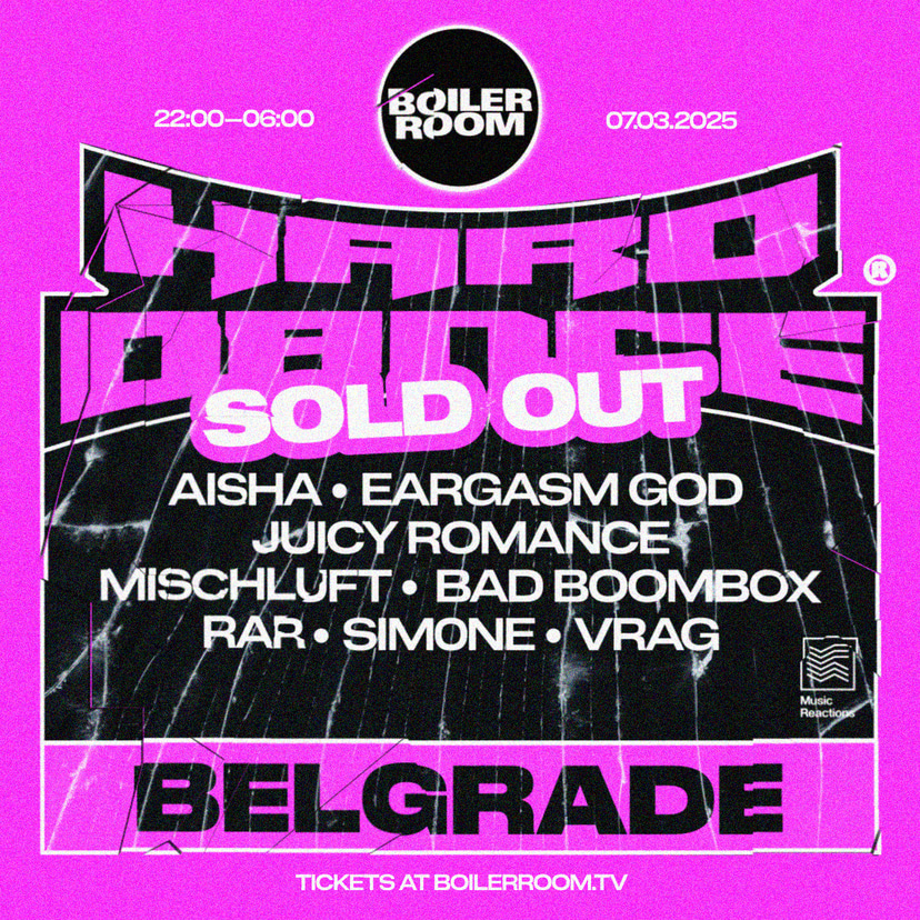 Flyer for event Hard Dance: Belgrade.