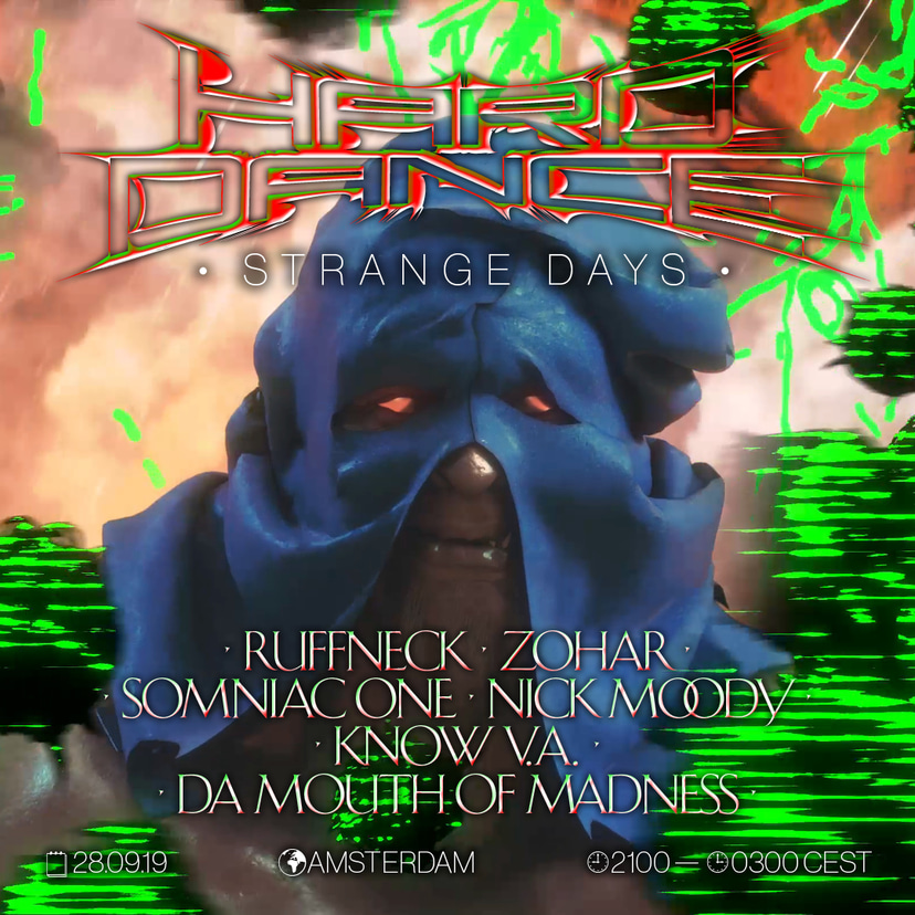 Flyer for event HARD DANCE x Strange Days.