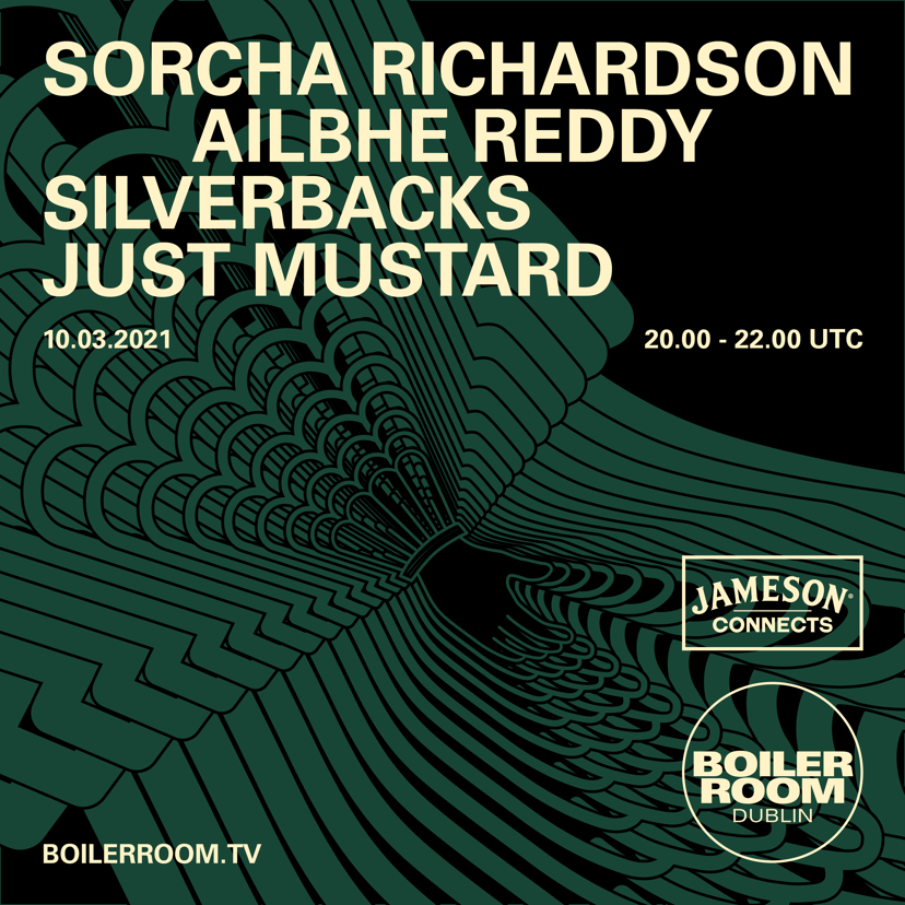Flyer for event JUST MUSTARD, SILVERBACKS, ALIBHE REDDY & SORCHA RICHARDSON WITH JAMESON CONNECTS.