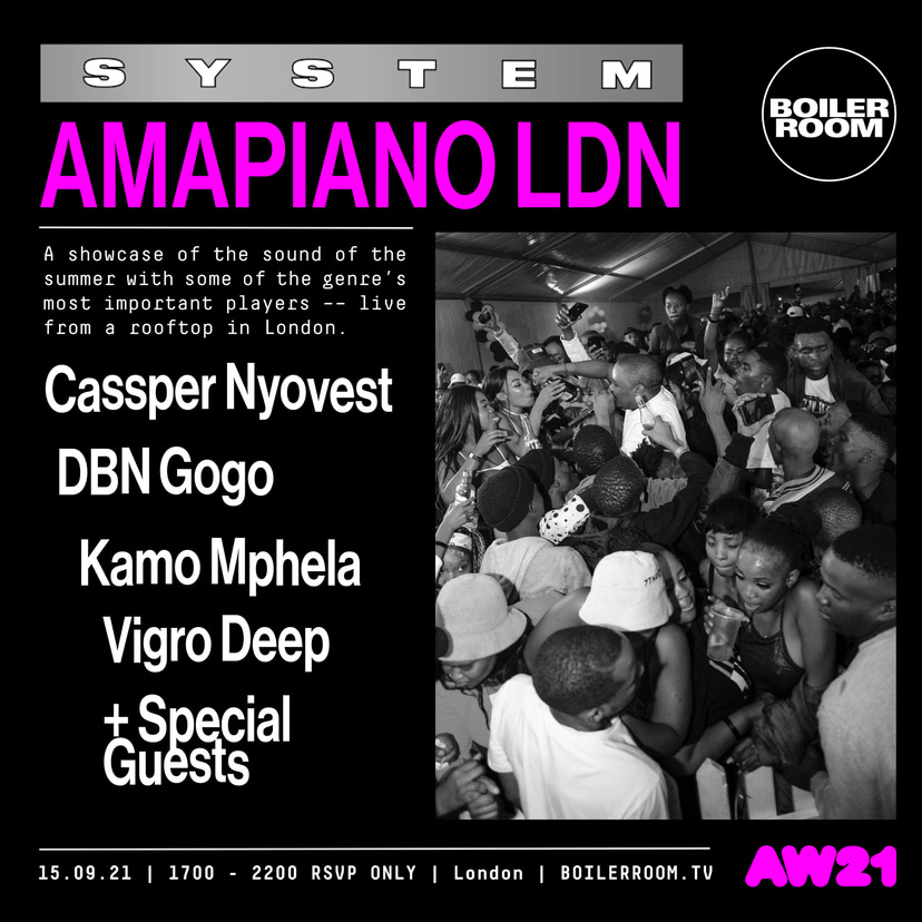 Flyer for event SYSTEM: AMAPIANO LDN.