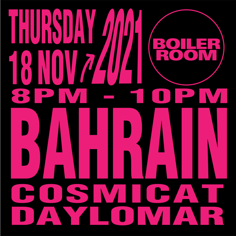 Flyer for event Boiler Room: Bahrain.
