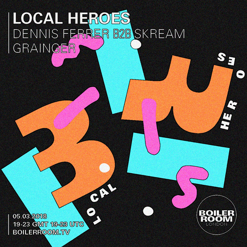 Flyer for event Skream & Dennis Ferrer present Local Heroes.