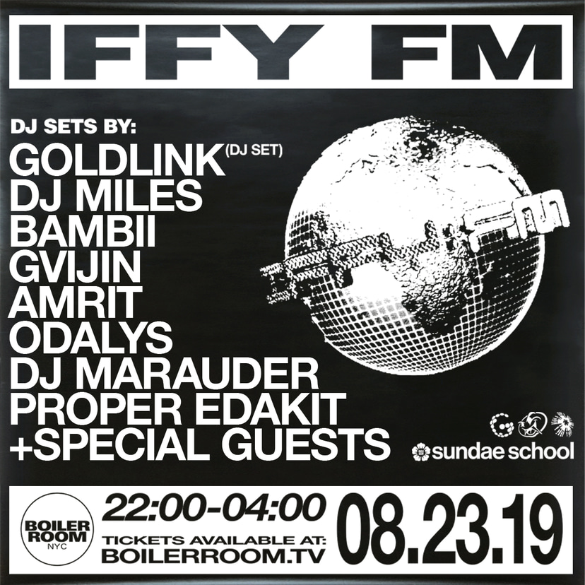 Flyer for event IFFY FM LIVE: SOUNDS OF THE DIASPORA.