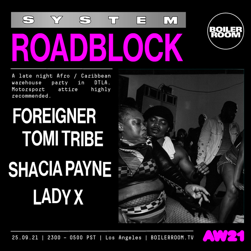Flyer for event SYSTEM: ROADBLOCK.