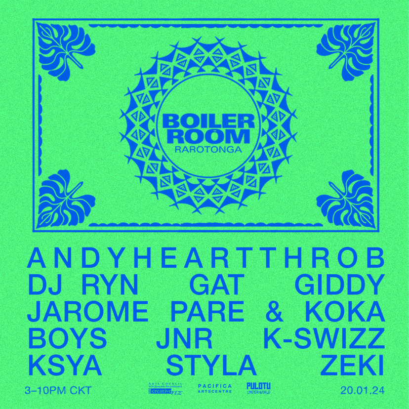 Flyer for event Boiler Room Pacific Islands: Rarotonga.