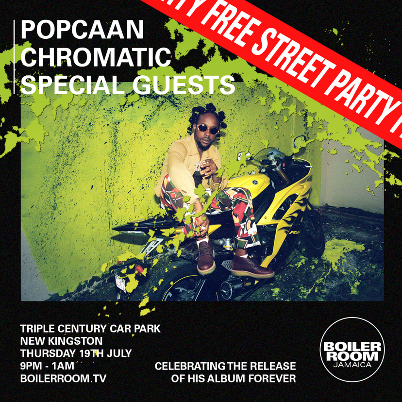 Flyer for event Popcaan and Friends.